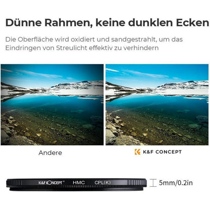 46mm Slim Zirkularer Polfilter CPL Filter Optisches Glas