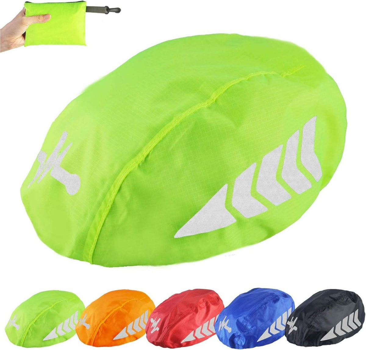 Fahrradhelm Regenüberzug Wasserdichter Helmüberzug Neon Gelb