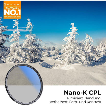 82mm Slim Zirkularer Polfilter Polarisation Optisches Glas