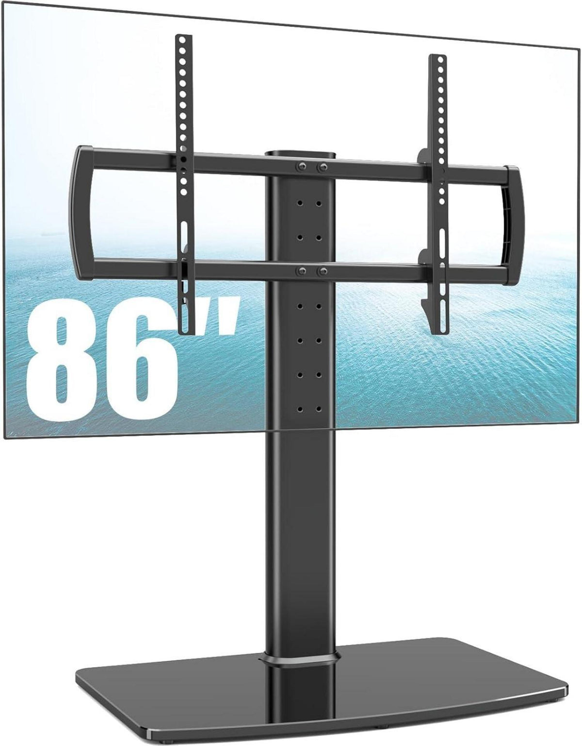 TV Standfuß Universal Höhenverstellbar 40-86 Zoll VESA 600x400 Schwarz