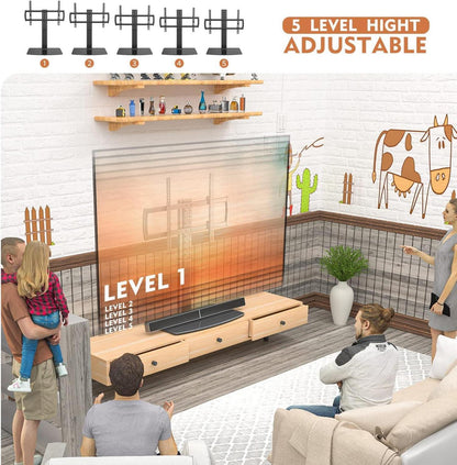 Universal TV-Ständer 40-86 Zoll schwenkbar höhenverstellbar 132lbs