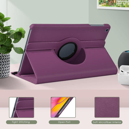 KATUMO Samsung Galaxy Tab A 10.1 2019 Hülle Schutzhülle Smart Cover Leder Flip Case Rotating Violett