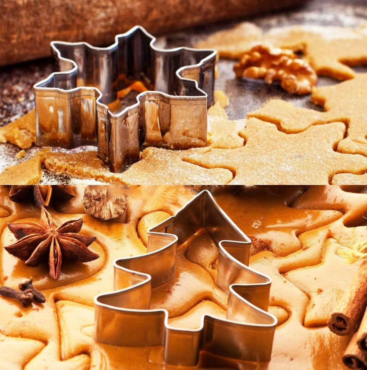 25PCS Weihnachten Ausstechformen Set Edelstahl Keksausstecher