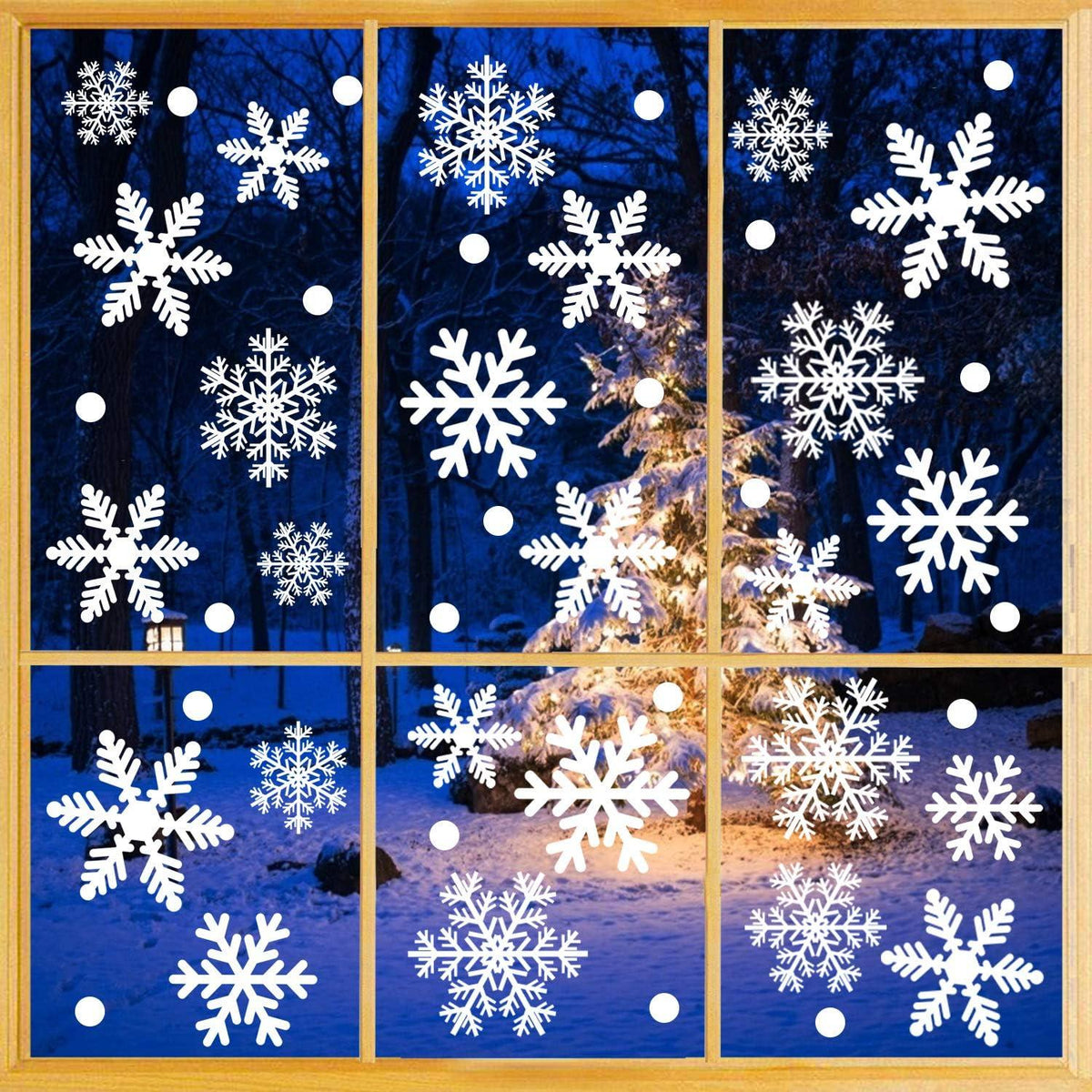 Fensteraufkleber Schneeflocken Weihnachten PVC selbstklebend