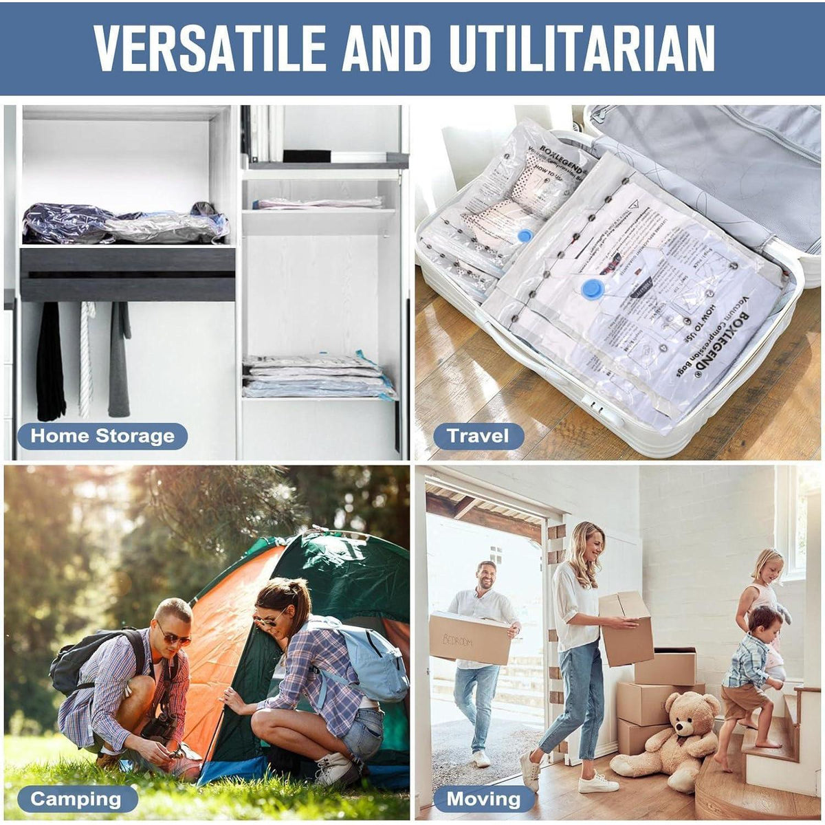 Vakuumbeutel 6er Set 70x50cm – Platzsparende Aufbewahrung