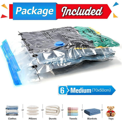 Vakuumbeutel 6er Set 70x50cm – Platzsparende Aufbewahrung