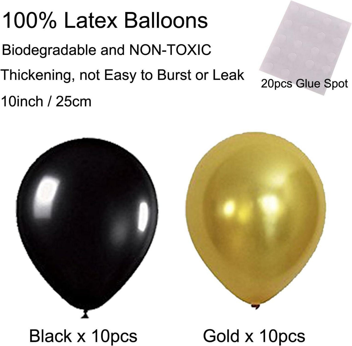 Party Dekoration Schwarz Gold Papier Pompoms Fächer Luftballon