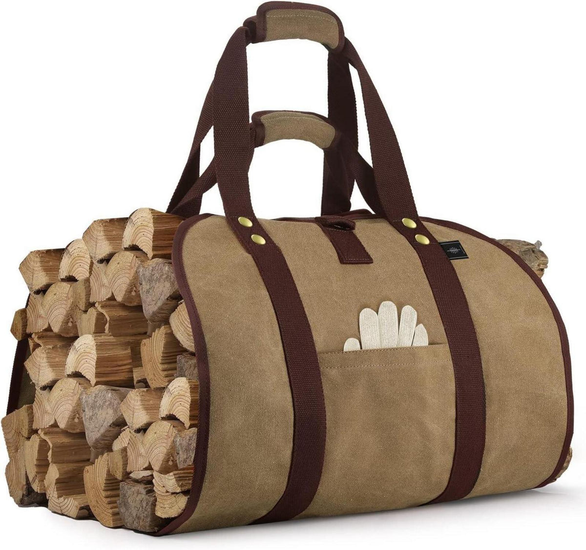 Kaminholztasche Tragetasche aus Segeltuch Langlebig&wasserdicht