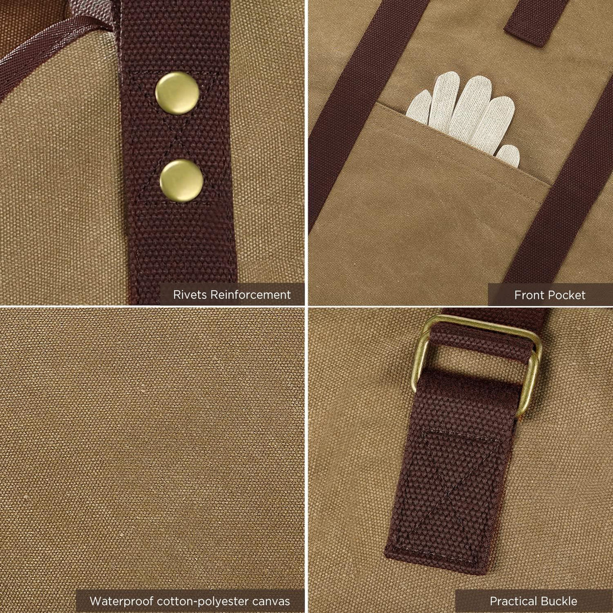 Kaminholztasche Kaminholzträger Holzkorb Segeltuch Groß Langlebig