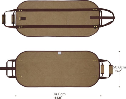 Kaminholztasche Kaminholzträger Holzkorb Segeltuch Groß Langlebig