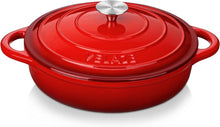 Bräter Gusseisen 3,5L Topf 28cm Schmortopf Brot Backen Bratentopf mit