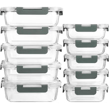 MCIRCO Glas-Frischhaltedosen Set 20 Teile auslaufsicher