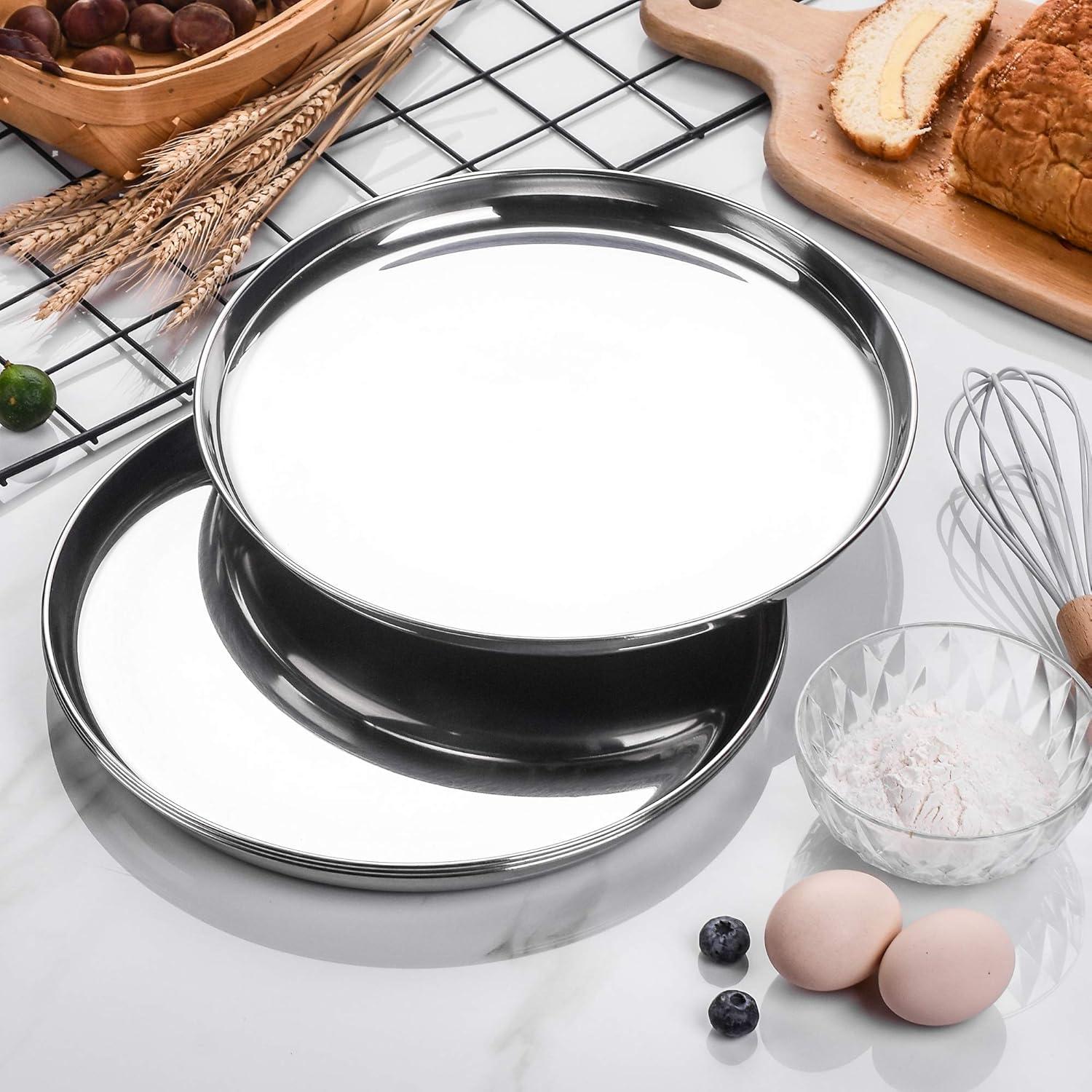 Pizzablech 4er Set Edelstahl Rund 32cm Backblech OfenAuthGuardianTitle