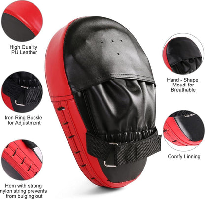 Boxtraining Pratzen Set 2in1 PU Pratzen Schlagpolster Kickboxen