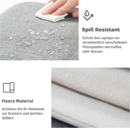 Voova 12.9 13 Zoll Laptophülle MacBook Air Pro iPad Tablet Tasche Hülle Laptoptasche Grau