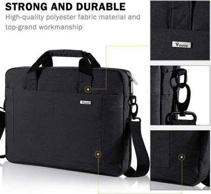 Voova große Laptoptasche für 14-16 Zoll Laptop wasserdicht verdickt Schwarz