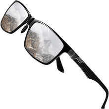 Polarisierte Herren Sonnenbrille Rechteckig Kohlefaser UV400