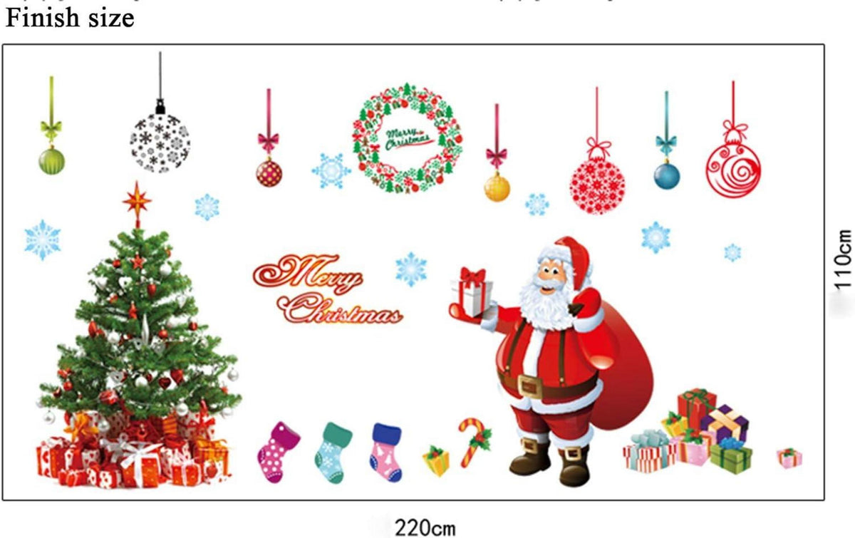 YULOONG Weihnachtsfenster Statische Aufkleber DIY