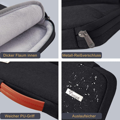 Voova Laptoptasche 15.6 Zoll Laptophülle MacBook Hülle Schwarz