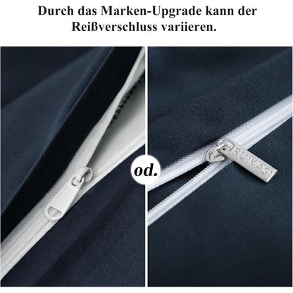 Kissenbezug 80x80 Dunkelblau Mikrofaser 2er Set mit