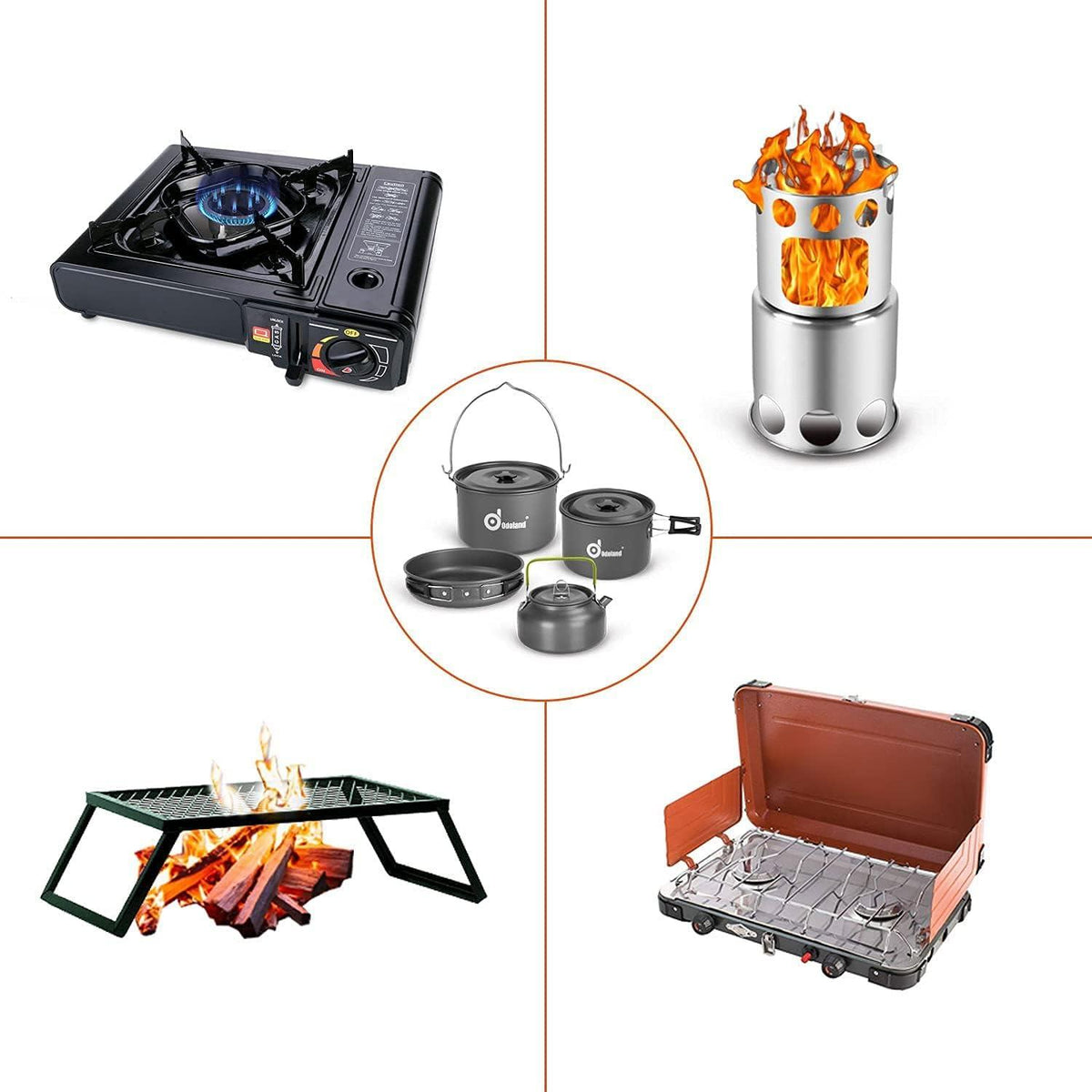 Camping Geschirr Set 39-teilig für Outdoor Kochen und Picknick