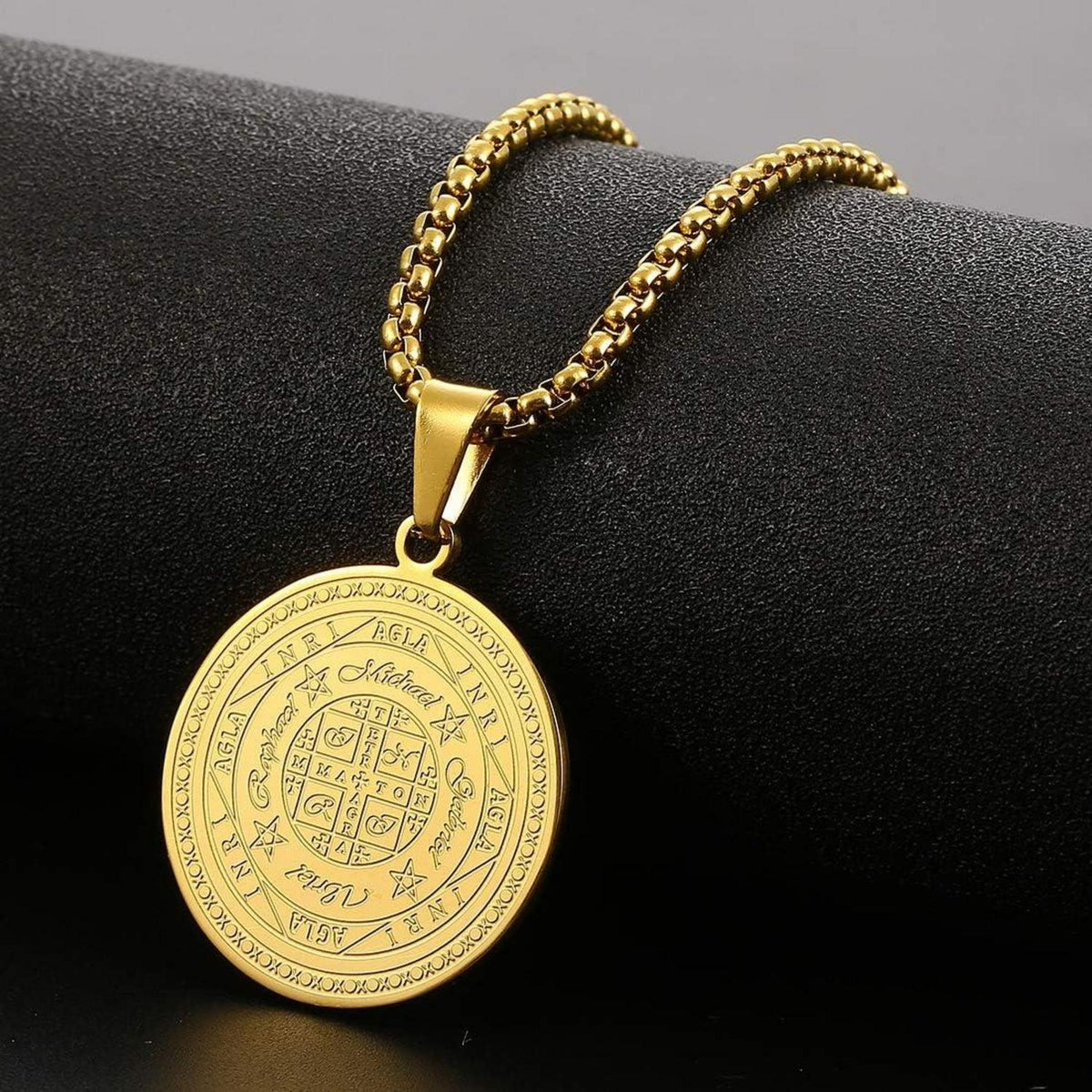 AFSTALR Halskette Herren 7 Erzengel Siegel Medaille Talisman