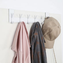 Türgarderobe zum Einhängen mit 6 Haken, Edelstahl