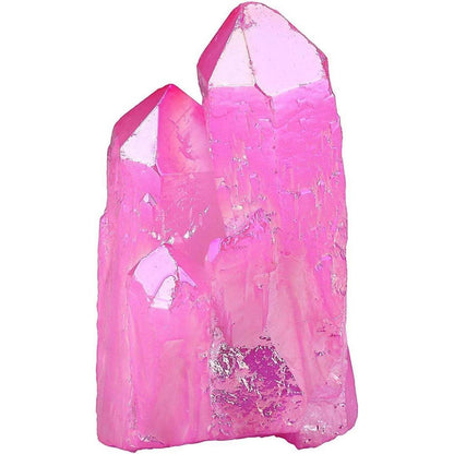Titan-beschichteter Bergkristall Cluster Fuchsia Schmuckstein Deko
