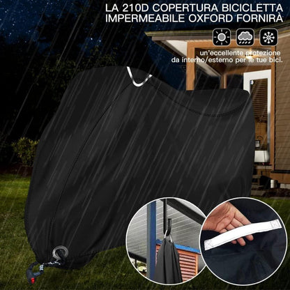 Fahrradabdeckung Wasserdicht Oxford-Gewebe Schlossösen PU 200x110x90CM