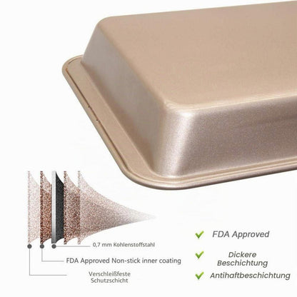 Brownie Backform mit Trennwänden – 31x20cm Backblech