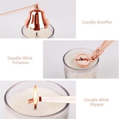 Kerzenzubehör Set 3-in-1 Rosé Gold