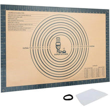 Extra dicke Silikon Backmatte XL mit Teigschneider, 60x40cm Grau