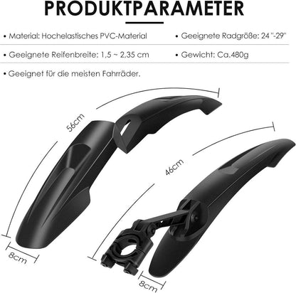 SPGOOD Schutzblech-Set Universal für Fahrrad 24-29 Zoll