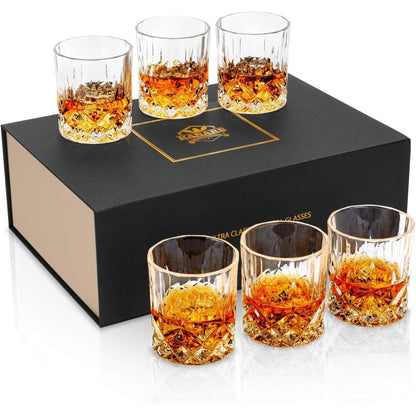 Whiskygläser Kristall 6er Set 300ml Bleifrei Luxus Geschenk