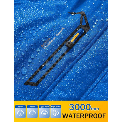 Herren Winterjacke Warm Gefüttert Wasserdicht Skijacke Blau L
