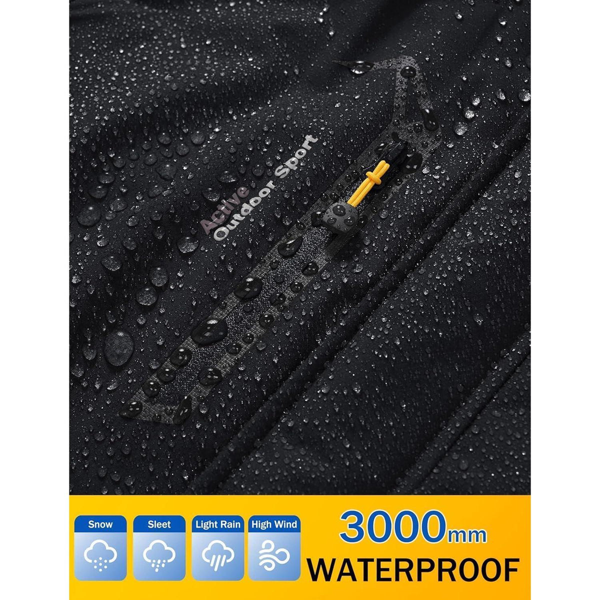 Herren Winterjacke Warm Gefüttert Wasserdicht Skijacke XXL