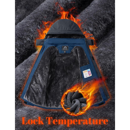 Winterjacke Herren Warm Gefüttert Wasserdicht Skijacke XL