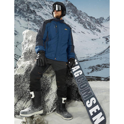 Herren Winterjacke gefüttert wasserdicht – Skijacke XXL