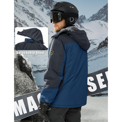 Herren Winterjacke gefüttert wasserdicht – Skijacke XXL