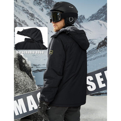 Herren Winterjacke Warm Gefüttert Wasserdicht Skijacke 3XL