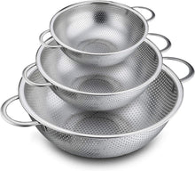 Edelstahl Sieb Set Micro-Perforierte Griffe Spülmaschinenfest