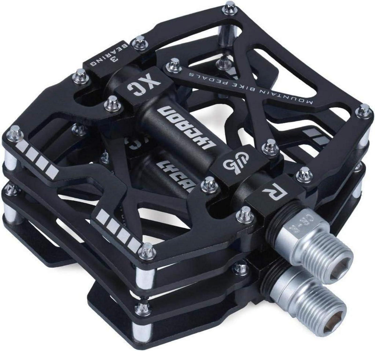 Fahrradpedale rutschfest CNC-Aluminiumlegierung 3 Kugellagerpedale BMX