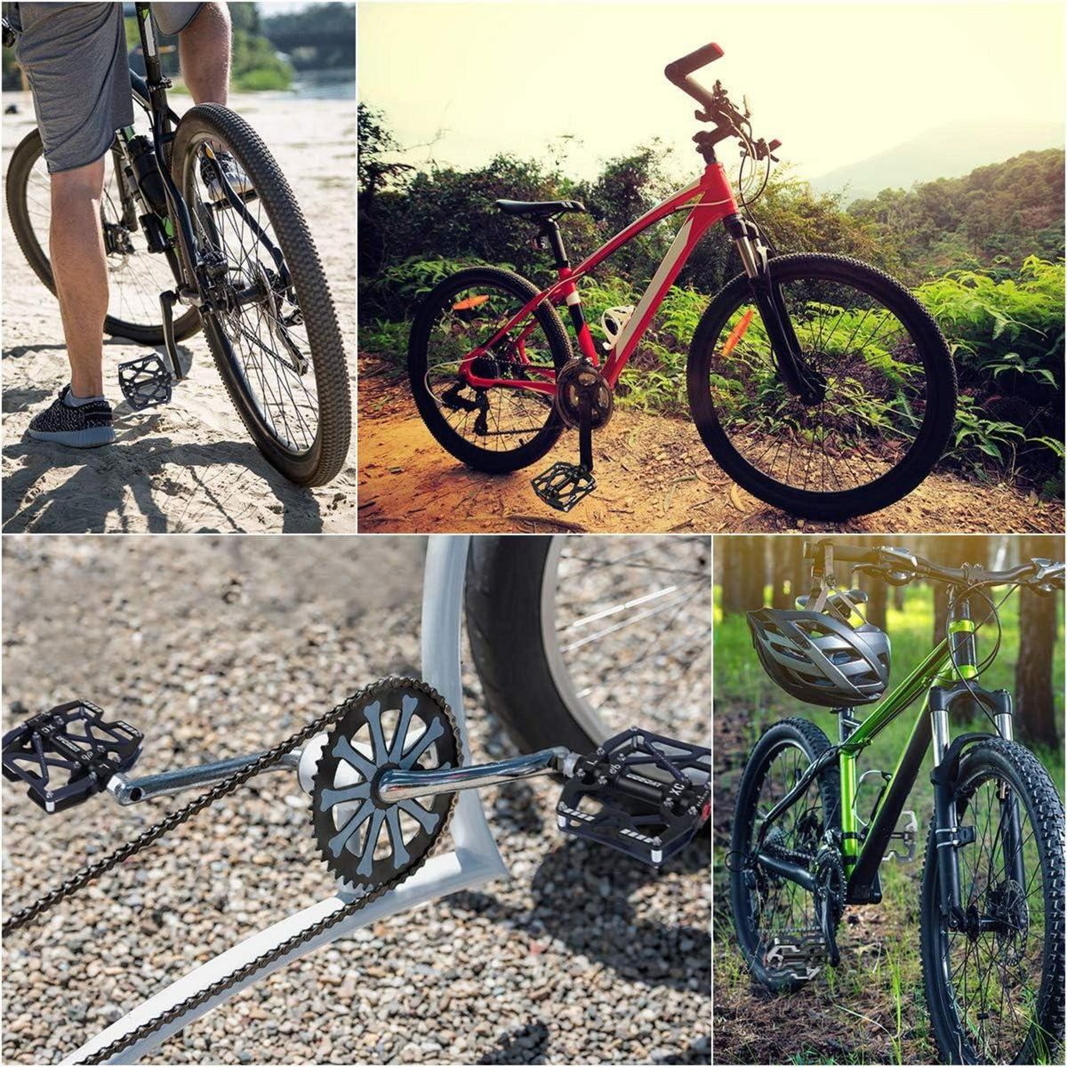 Fahrradpedale rutschfestes Pedal CNC-Aluminium 3 Kugellager BMX MTB