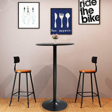 Runder Bistrotisch Stehtisch 105cm Schwarz Stabil und