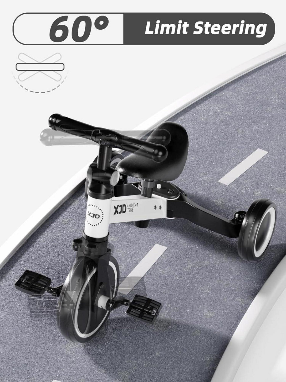 Kinder Dreirad Laufrad Verstellbarer Sitz abnehmbares Pedal 10-36 Monate