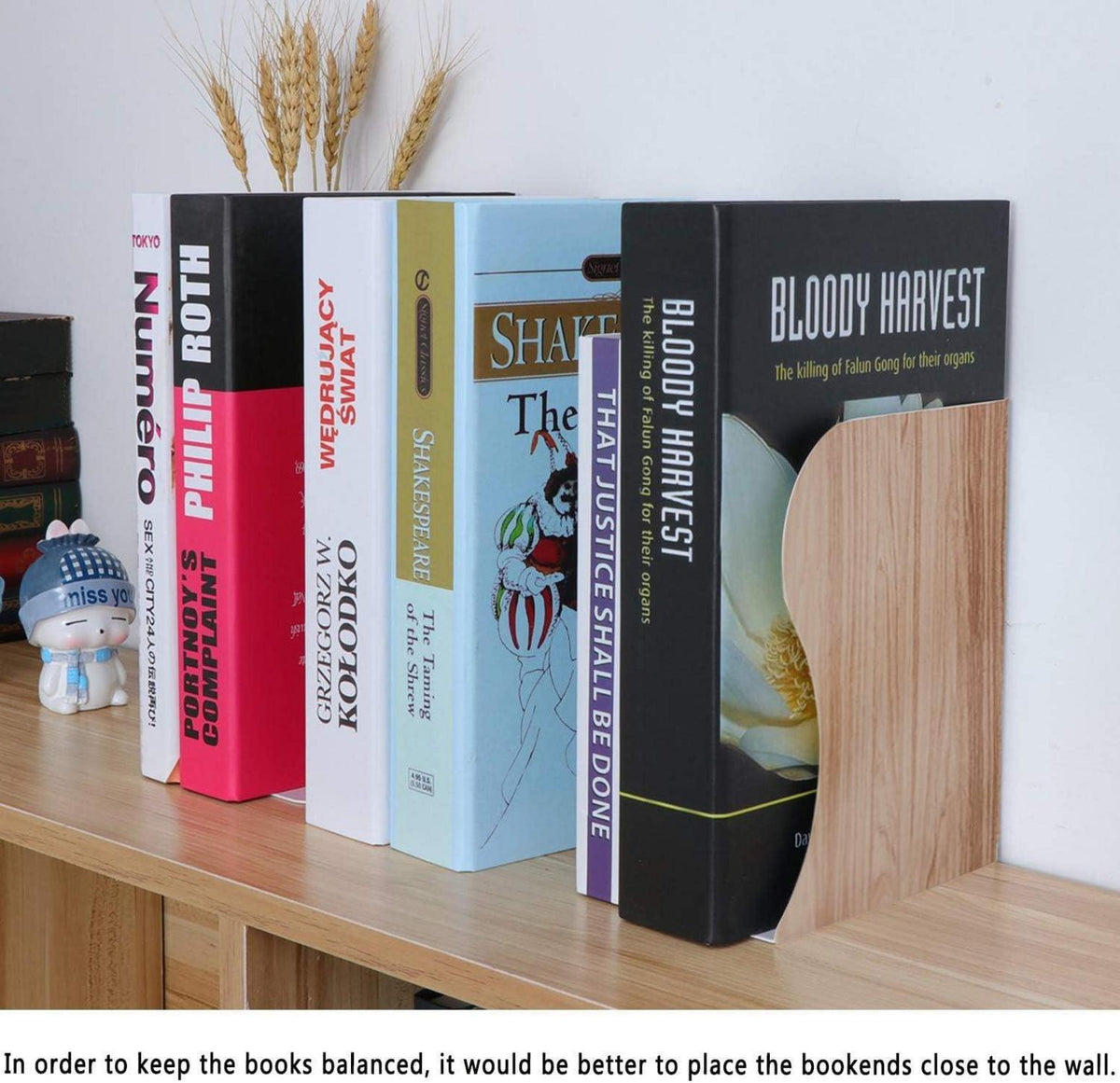 Qualsen Verstellbare Kinder Buchstützen Metall Bücherständer Holzimitat