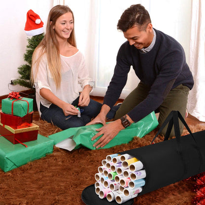 Dokon Weihnachtspapier Aufbewahrungstasche 79xØ22cm