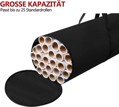 Aufbewahrungstasche für Geschenkpapierrollen 79x22cm Schwarz UV-beständig