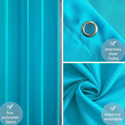 Schmaler Duschvorhang Eck Dusche Badewanne Polyester Textil Aqua 85x180