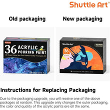 Shuttle Art Pouring Acrylfarben Set, 36 Farben, Leinwand